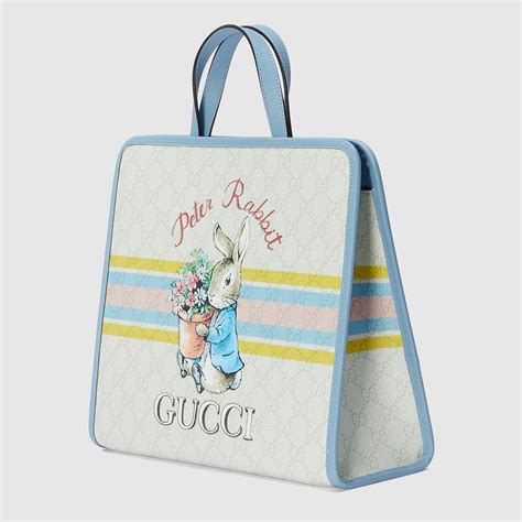 Peter Rabbit™ x Gucci tote bag in off white GG Supreme